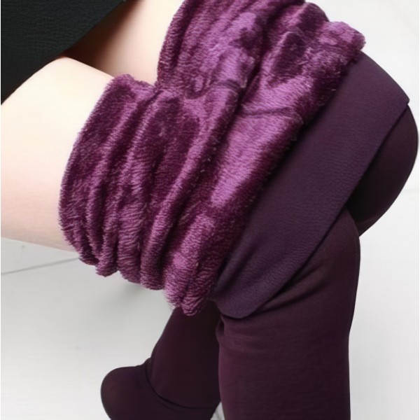 Легінси - колготки облягаючого крою, утеплені велюровим шаром всередині, 3 кольори